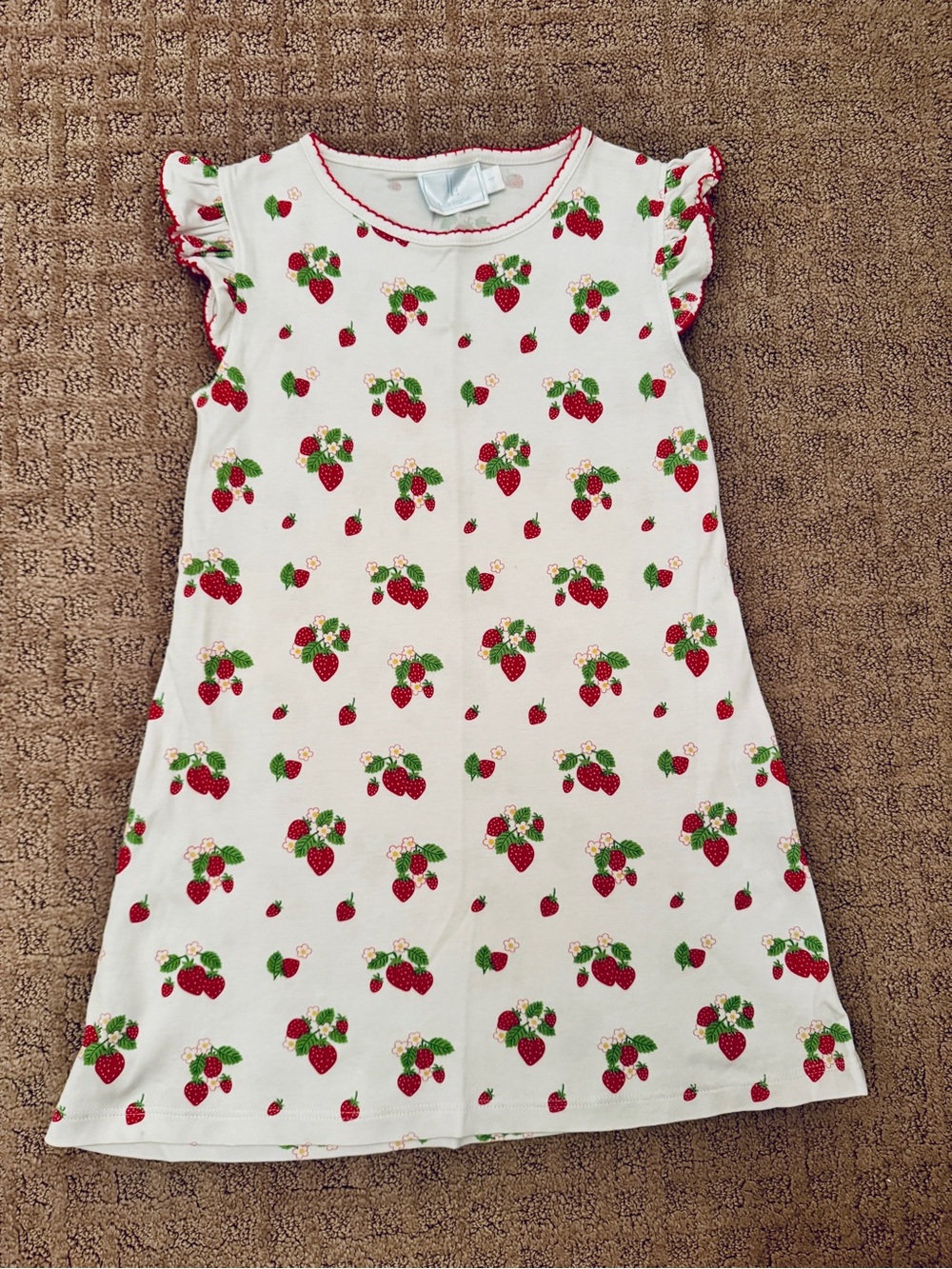 Little English Strawberry Dress - Red & Green